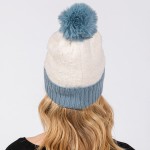 Wholesale cuffed Sherpa Beanie Faux Fur Pom One Fits All Polyester