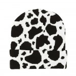 Wholesale cow Print Knit Beanie One Fits Most Acrylic