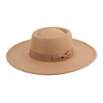 Wholesale felt Brim Hat Ribbon Bow Hat Band One Fits Most Internal Adjustable Dr
