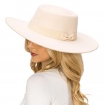 Wholesale felt Brim Hat Ribbon Bow Hat Band One Fits Most Internal Adjustable Dr