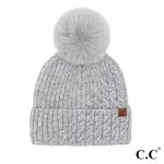 Wholesale c C HTE Cable Pom Beanie Pearl Embellishments One Polyester Acrylic Re