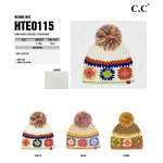 Wholesale c C HTE Hand Made Crochet Pom Beanie Acrylic One Fits Most
