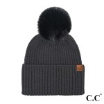 Wholesale c C HTE Cable Cuff Pom Beanie One Fits Most Rayon Polyester Nylon