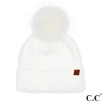 Wholesale c C HTC Plush Terry Chenille Pom Beanie Nylon One Fits Most