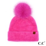 Wholesale c C HTC Plush Terry Chenille Pom Beanie Nylon One Fits Most