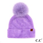 Wholesale c C HTC Plush Terry Chenille Pom Beanie Nylon One Fits Most
