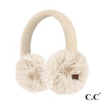 Wholesale c C EMS Faux Mink Fur Knitted Earmuffs One Fits Most Adjustable Band P