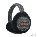 Wholesale c C EMS Heather Knitted Faux Fur Earmuff One Fits Most Adjustable Band