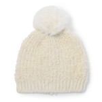 Wholesale lurex Knit Tinsel Beanie Faux Fur Pom One Fits Most Polyester