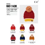 Wholesale c C HAT College Football Team Color Pom Beanie Acrylic One Fits Most