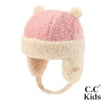 Wholesale kD HTS Kids Lined Beanie Earflaps One Fits Most Fleece Lining Velcro C