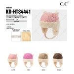 Wholesale kD HTS Kids Lined Beanie Earflaps One Fits Most Fleece Lining Velcro C