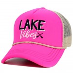 Wholesale vintage Embroidered LAKE Vibes Trucker Hat One Fits Most Adjustable Sn
