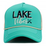 Wholesale vintage Embroidered LAKE Vibes Trucker Hat One Fits Most Adjustable Sn
