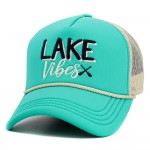 Wholesale vintage Embroidered LAKE Vibes Trucker Hat One Fits Most Adjustable Sn