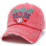 Wholesale vintage Distressed Baseball MOM Embroidered Patch Baseball Cap One Fit