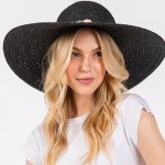 Wholesale brim Sun Hat Beaded Stone Rocks Star Stone Band One Fits Most Adjusta