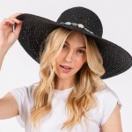 Wholesale brim Sun Hat Beaded Stone Rocks Star Stone Band One Fits Most Adjusta