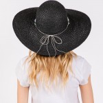 Wholesale brim Sun Hat Beaded Stone Rocks Star Stone Band One Fits Most Adjusta