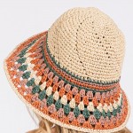 Wholesale woven Straw Sun Hat One Fits Most Adjustable Drawstring Hat Brim W Pap