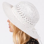 Wholesale straw Hat Straw Bow Band One Fits Most Adjustable Drawstring Hat Brim