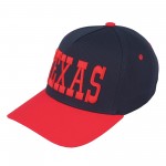 C.C TCM0025 
"Texas" Embroidered Two Tone Baseball Cap

- One Size Fits Most
- Snap Back Closure
- 100% Cotton