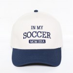 "In My Soccer Mom Era" Embroidered Two Tone Baseball Cap

- One Size Fits Most
- Snap Back Closure
- 100% Cotton