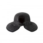 Wholesale straw Messy Bun Sun Hat Sequins Bow Detail One Fits Most Tangle Free V