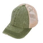 Wholesale c C BT Distressed Criss Cross Pony Cap One Fits Most Criss Cross Pony