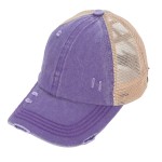 Wholesale c C BT Distressed Criss Cross Pony Cap One Fits Most Criss Cross Pony