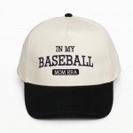 "In My Baseball Mom Era" Embroidered Two Tone Baseball Cap

- One Size Fits Most
- Snap Back Closure
- 100% Cotton