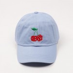 Cherries "CHERRY" Calligram Embroidered Baseball Cap

- One Size Fits Most
- Slide Buckle Adjustment
- 100% Cotton