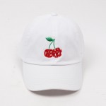 Cherries "CHERRY" Calligram Embroidered Baseball Cap

- One Size Fits Most
- Slide Buckle Adjustment
- 100% Cotton