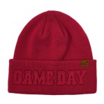 C.C HTC0122
Game Day Embossed Cuff Beanie
- 100% Acrylic 
- One Size Fits Most
