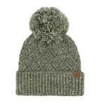 C.C HTE0143
Criss-Cross Pattern Yarn Pom Beanie.

- 66% Recycled Polyester / 24%Acrylic / 5% Nylon / 5% Wool 
- One Size