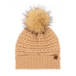 C.C HTE0158
Braided Pattern Faux Fur Pom Beanie

- 47% Rayon / 31% Polyester / 22% Nylon
- One Size Fits Most