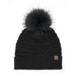 C.C HTE0158
Braided Pattern Faux Fur Pom Beanie

- 47% Rayon / 31% Polyester / 22% Nylon
- One Size Fits Most