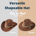 Wholesale rustic Cowgirl Fedora Hat Feather Distressed Fabric Band Versatile Sha