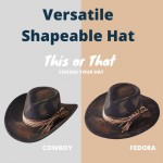 Wholesale rustic Cowgirl Fedora Hat Feather Distressed Fabric Band Versatile Sha