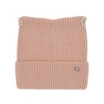 Wholesale c C HTC Cable Knit Tinsel Beanie Rhinestone Cat Ear Detail Nylon Visco