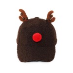 Wholesale faux Fur Reindeer Baseball Cap Jingle Bell Details One Fits Most Velcr