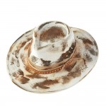 Wholesale rustic Cowgirl Fedora Hat Distressed Fabric Metal Studded Band Versati