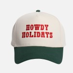 "Howdy Holidays" Embroidered Two Tone Baseball Cap

- One Size Fits Most
- Snap Back Closure
- 100% Cotton