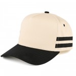 Wholesale c C TCM Two Canvas Embroidered Baseball Cap Stripes Detail Snap Back C