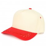 Wholesale c C TCM Two Canvas Baseball Cap Embroidered Leaves Detail Snap Back Cl