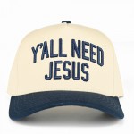 Wholesale c C TCM Two Y ALL NEED JESUS Canvas Embroidered Baseball Cap Snap Back