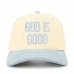 C.C TCM0093
Two Tone "GOD ID GOOD" Canvas Embroidered Baseball Cap

- Snap Back Closure
- One Size Fits Most
- 100% Cotton