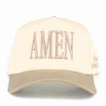Wholesale c C TCM Two AMEN Canvas Embroidered Baseball Cap Faith Fear Side Embro
