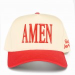 Wholesale c C TCM Two AMEN Canvas Embroidered Baseball Cap Faith Fear Side Embro