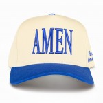 Wholesale c C TCM Two AMEN Canvas Embroidered Baseball Cap Faith Fear Side Embro